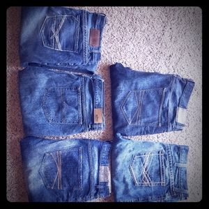 Mens Boot Cut Jean's Lot of 5 BKE, Ariat, Urban